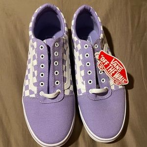 Purple Checkerboard Vans Old school Style NWT